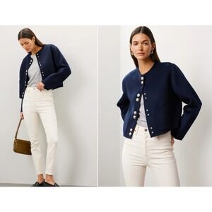 Maje Vivta Twill Cropped Jacket